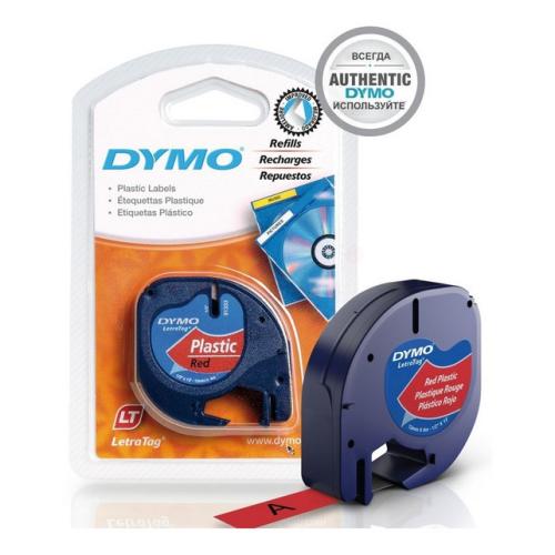 Dymo LetraTag Tape red (91203 / S0721630)