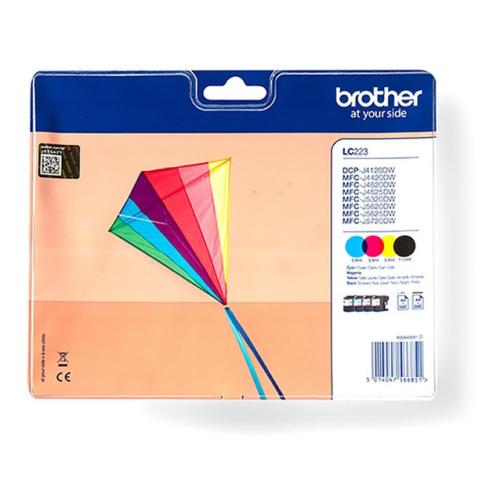 Brother printcartridge black / cyan / magenta / yellow (LC223VALBP) (multipack)