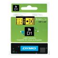 Dymo labels black on yellow (40918 / S0720730), 9mm, laminated