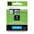 Dymo labels black on transparent (45800 / S0720820), 19mm, laminated